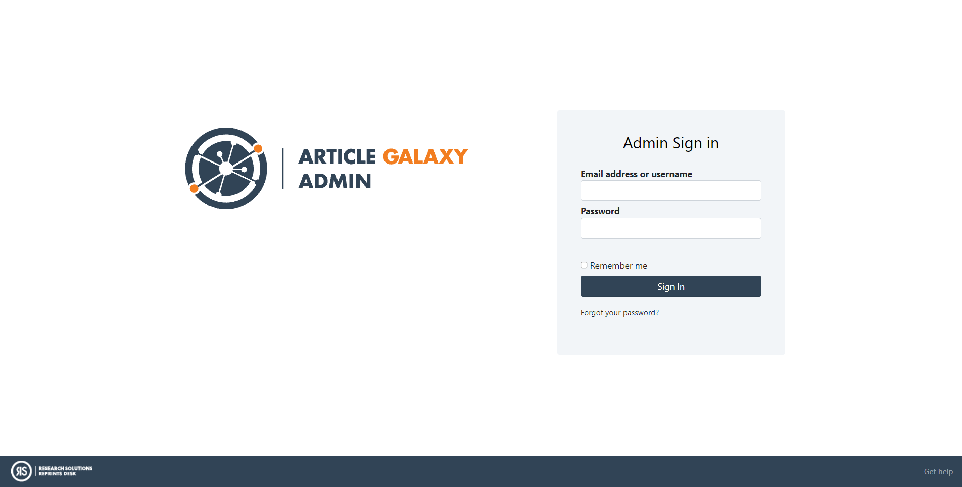 Admin Login Page