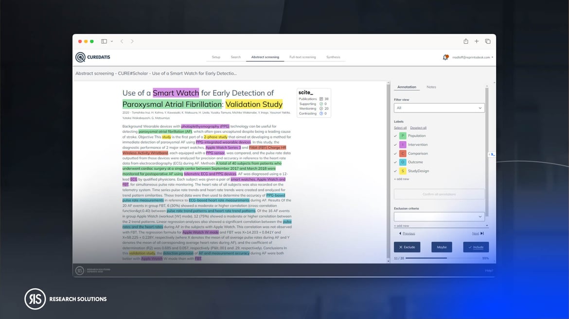 Scite Integration for Smarter Abstract Screening
