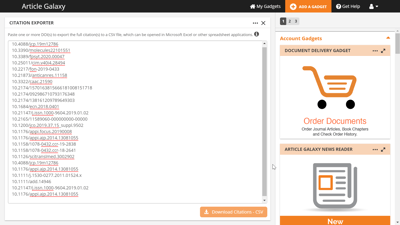 Citation Exporter Gadget - DOI input