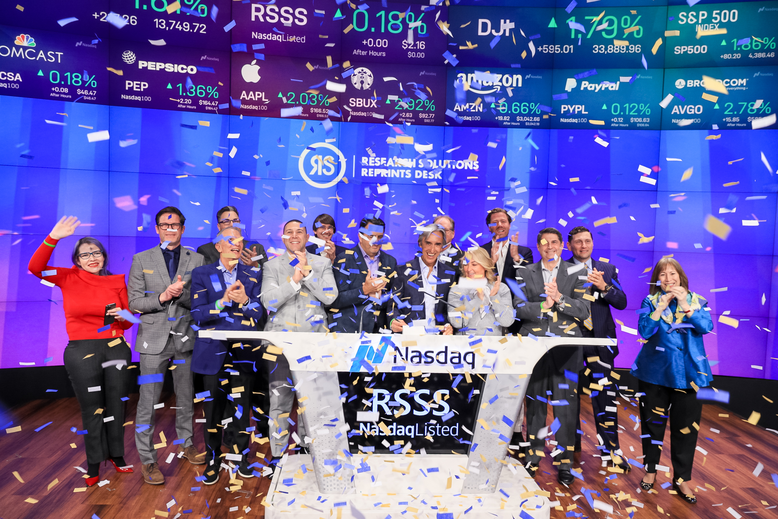 Research Solutions Rings the Closing Bell for the Nasdaq Stock Exchange V2
