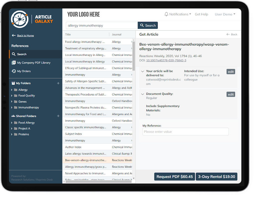 Article Galaxy References | Research Solutions/Reprints Desk